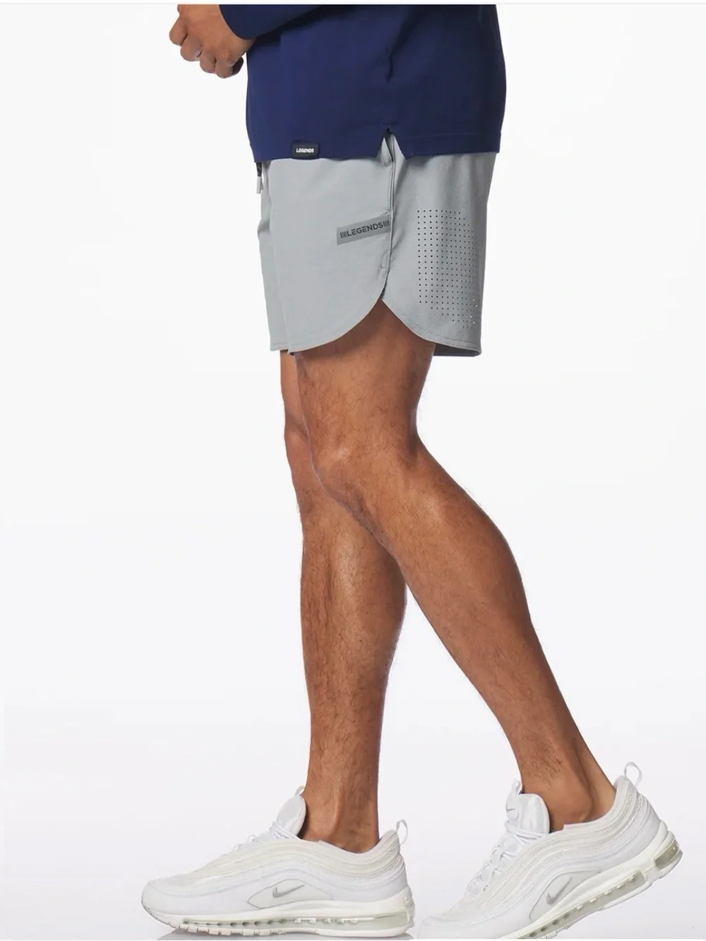 Legends Luka Athletic Short With Liner SZ L Medium Grey 7” Inseam